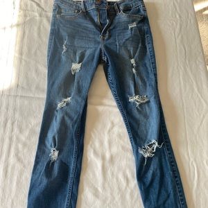 blue holister ripped jeans